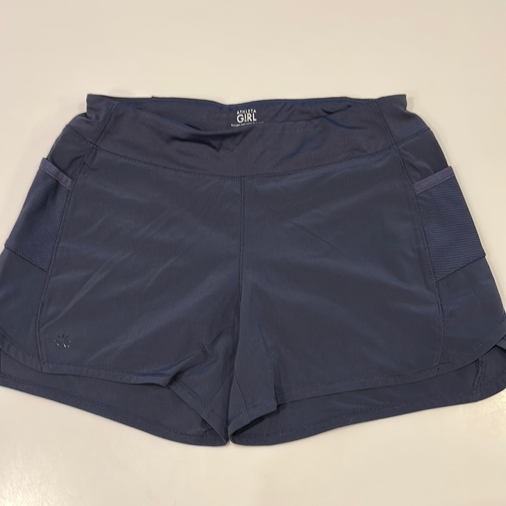 Athleta Girl Record Breaker 3” shorts size L (12).  Blue color.